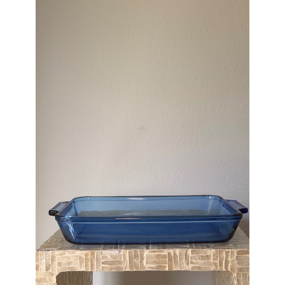 Anchor Hocking Fire-King Cobalt Blue Glass Baking Dish 9x13 Rectangular Roaster